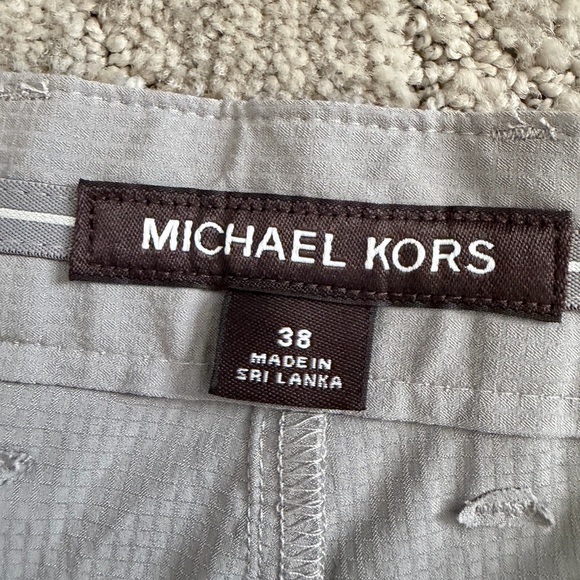 Michael Kors Light Gray Flat Front Shorts - Picture 2 of 5